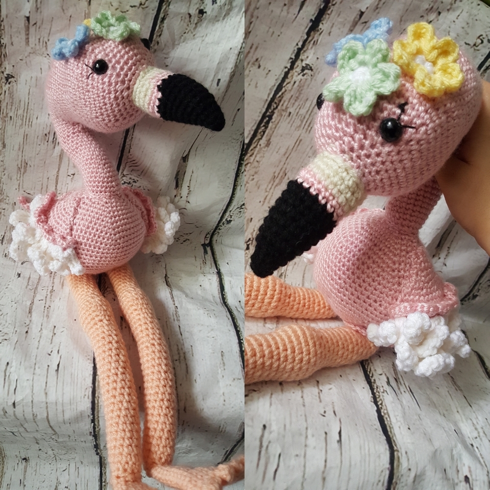 Crochet flamingo doll/amigurumi